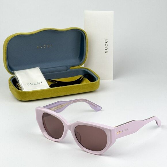 NEW Gucci GG1532SA 004 Pink Brown Unisex Cat Eye Sunglasses GG 1532SA - Picture 3 of 10